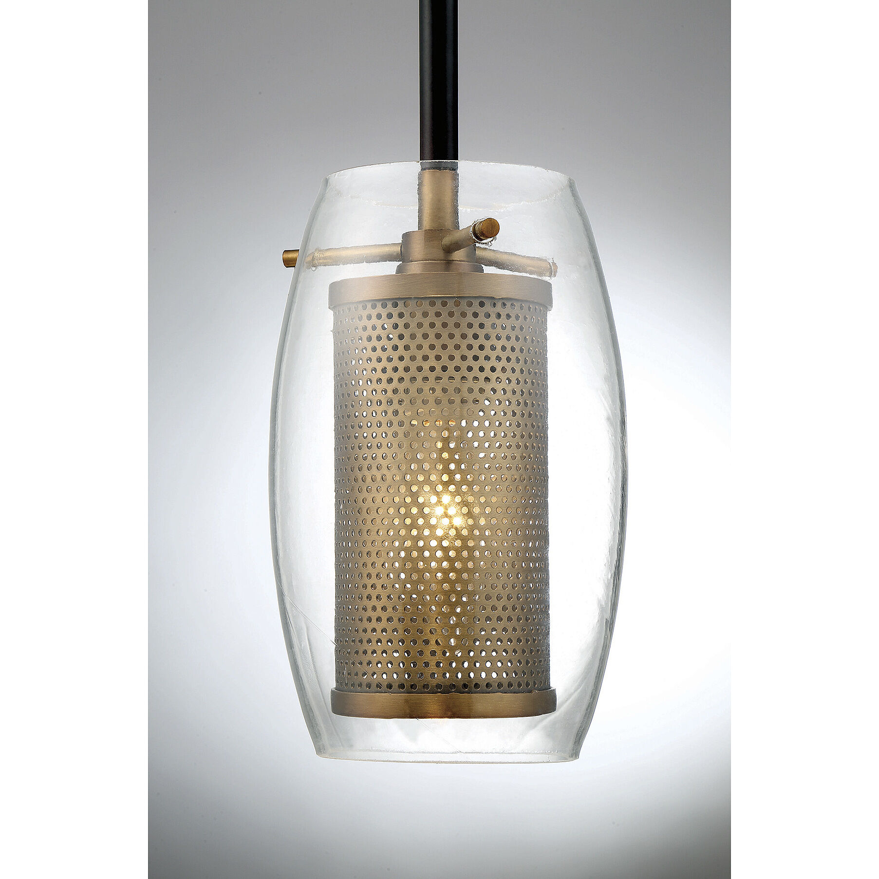 Dunbar 1 Light 4.75 inch Warm Brass with Bronze Accents Mini-Pendant Ceiling Light, Essentials