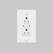 1G Duplex 125 White Outlet, GFCI