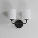 Bristol 2 Light 13.25 inch Black Wall Sconce Wall Light