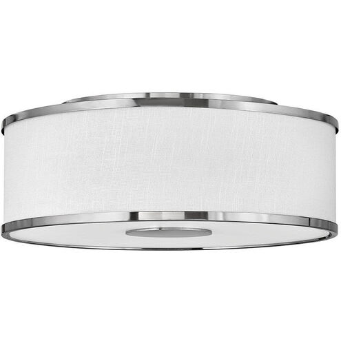 Galerie Halo 3 Light 18.25 inch Brushed Nickel Indoor Flush Mount Ceiling Light