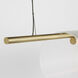 Peter Bristol Trace LED 60 inch Hand-Rubbed Antique Brass Double Linear Chandelier Ceiling Light