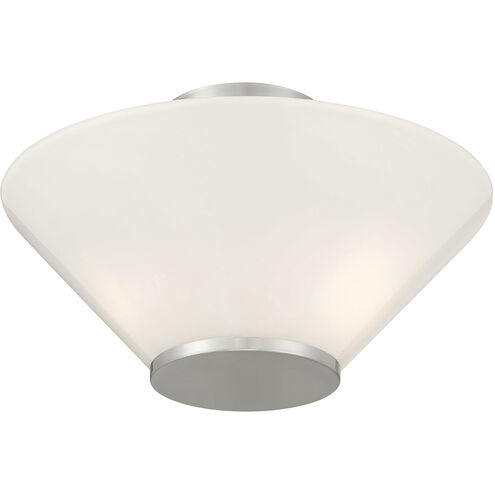 Blair 3 Light 15 inch Satin Nickel Convertible Semi-Flush or Pendant Ceiling Light