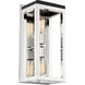 Cakewalk 2 Light 7 inch Polished Nickel and Black Accents Vanity Light Wall Light
