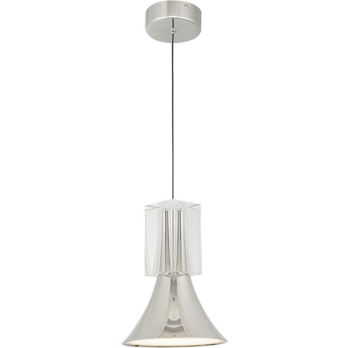 Floe LED 8 inch Polished Nickel Pendant Ceiling Light