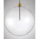 Modern LED 14 inch Natural Brass Pendant Ceiling Light