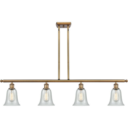 Ballston Hanover LED 48 inch Brushed Brass Island Light Ceiling Light in Fishnet Glass, Ballston