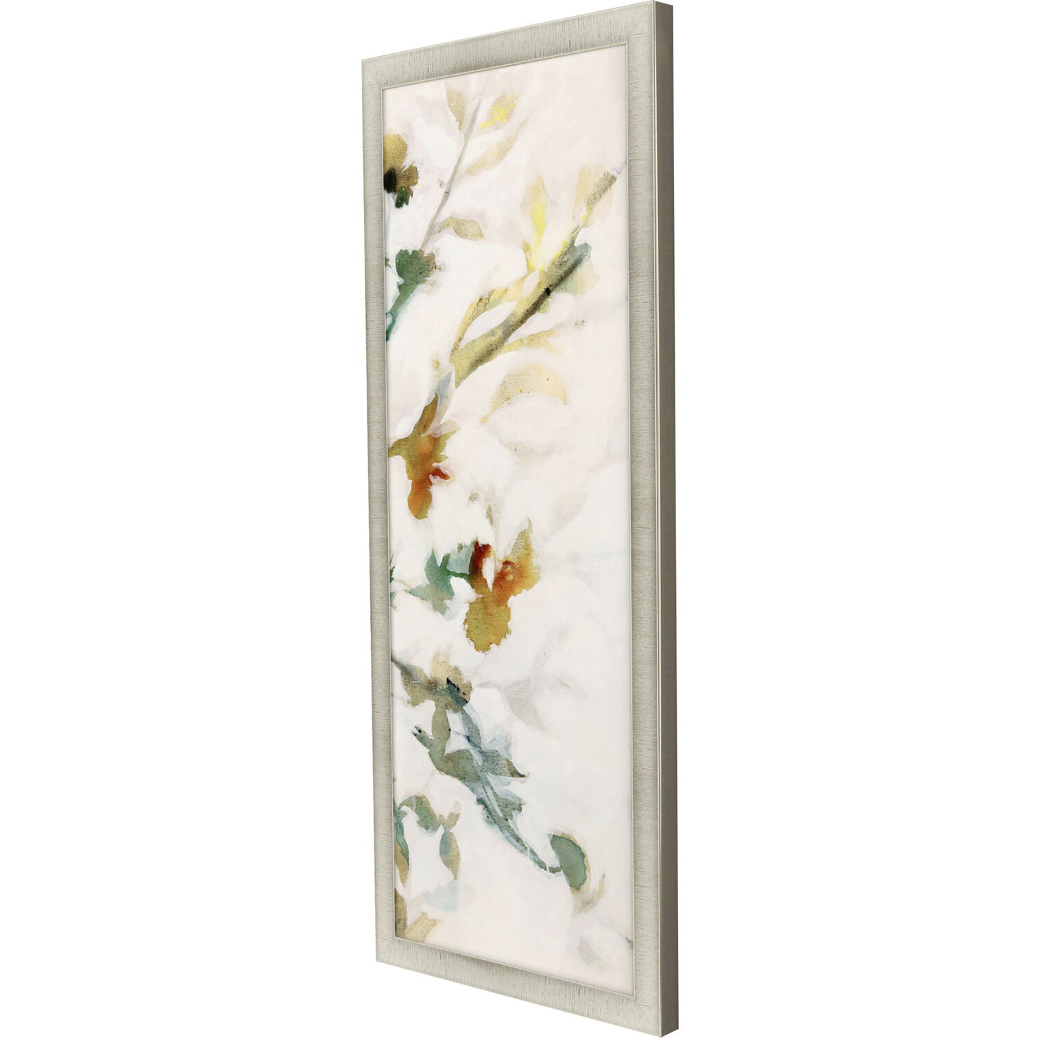 Lovely Place To Be Green and Neutral and White and Yellow Framed Art