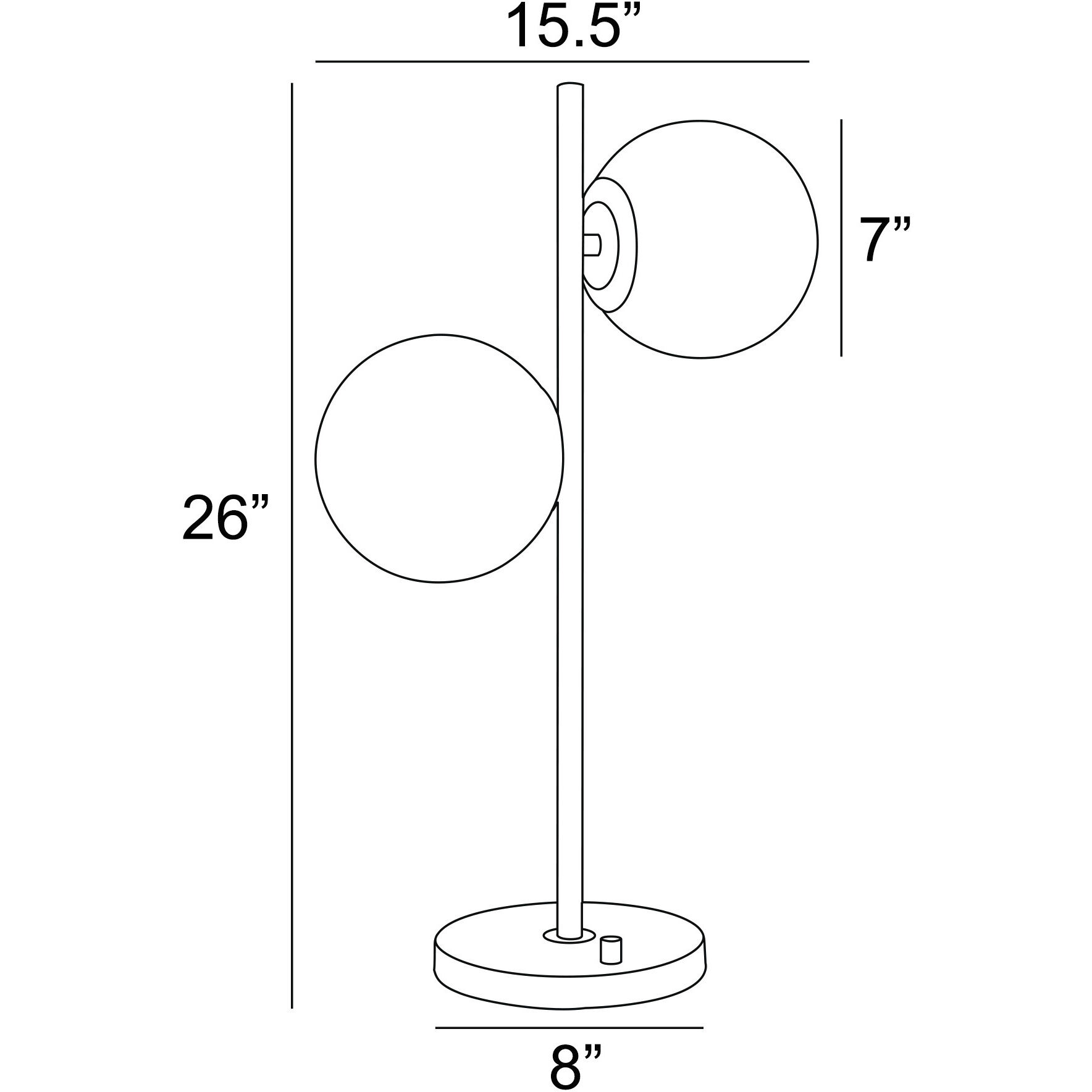 Lencho 26 inch 25.00 watt Black Table Lamp Portable Light
