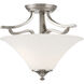 Treme 2 Light 13 inch Brushed Nickel Semi Flush Mount Ceiling Light