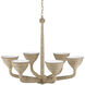 Marbella 6 Light 34.25 inch Contemporary Gold and Sugar White Chandelier Ceiling Light