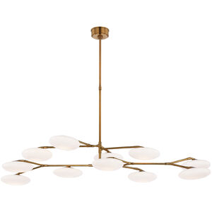 Champalimaud Brindille LED 65 inch Soft Brass Two Tier Chandelier Ceiling Light, Extra Large