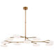 Champalimaud Brindille LED 65 inch Soft Brass Two Tier Chandelier Ceiling Light, Extra Large