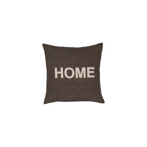 Stencil 18 X 18 inch Dark Brown and Taupe Throw Pillow