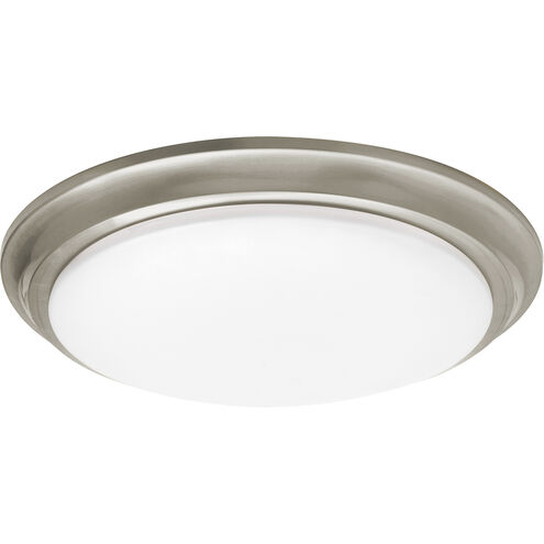 Baron 1 Light 12 inch Satin Nickel Flush Mount Ceiling Light