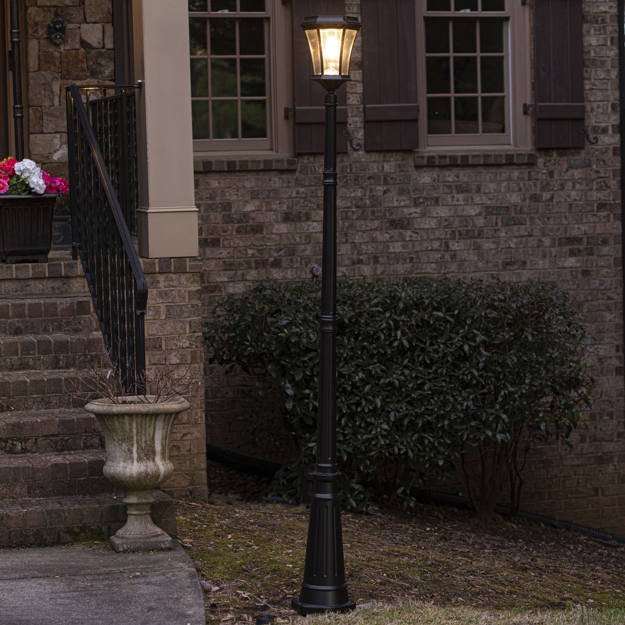 Orion LED 13 inch Black Outdoor Wall Sconce, Solar