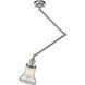 Bellmont 30 inch 3.5 watt Satin Nickel Swing Arm Wall Light in Brushed Satin Nickel, Clear Glass, Franklin Restoration