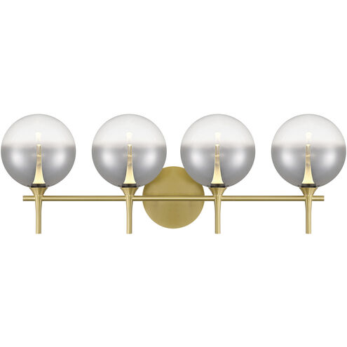 Iissa 4 Light 29.5 inch Gold Vanity Light Wall Light in Amber