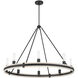 Rovessa 8 Light 39 inch Matte Black Chandelier Ceiling Light