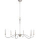 C&M by Chapman & Myers Hanover 6 Light 41.75 inch Polished Nickel Chandelier Ceiling Light