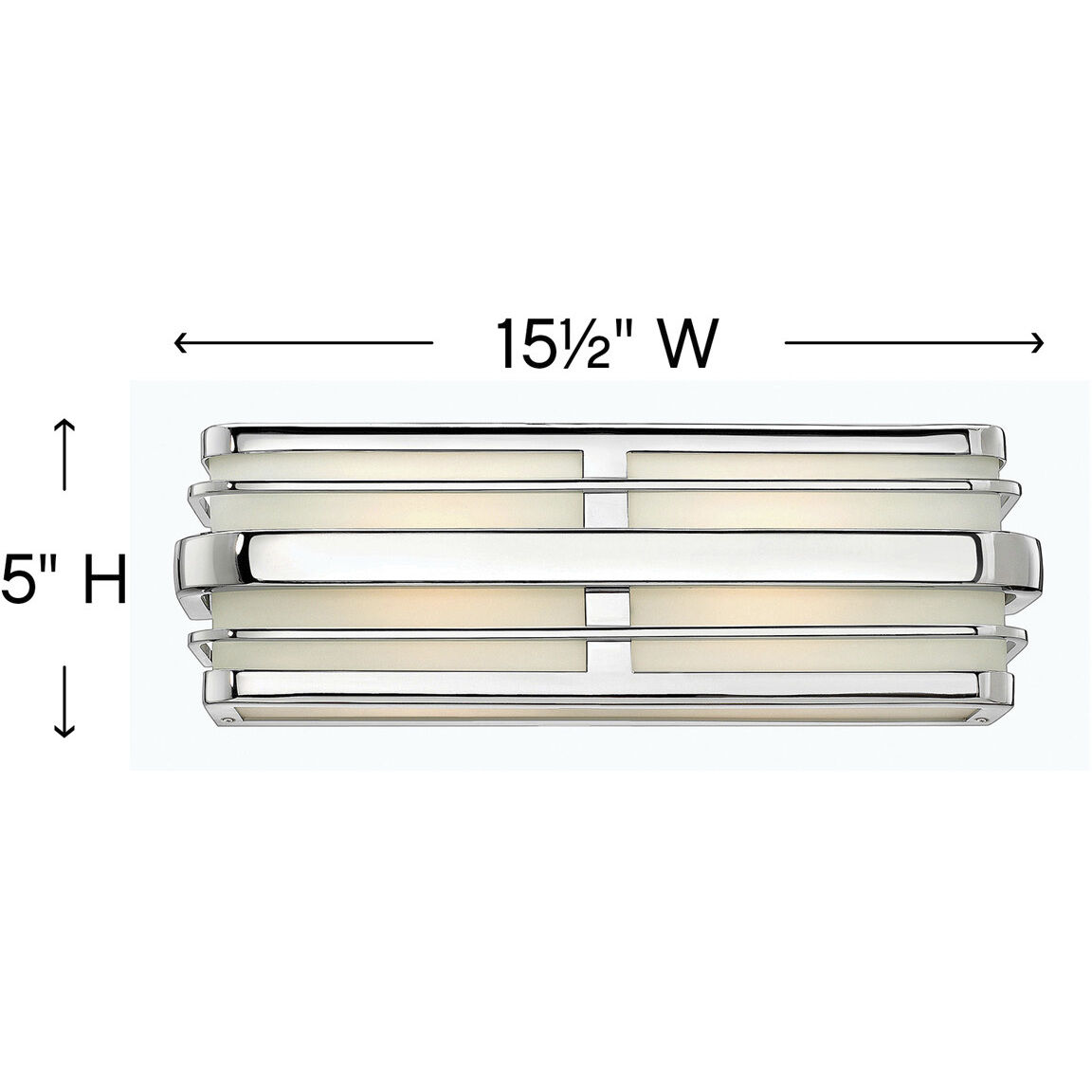 Winton 2 Light 15.5 inch Chrome Vanity Light Wall Light