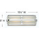 Winton LED 16 inch Chrome Vanity Light Wall Light