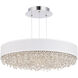 Eclyptix LED LED 24 inch Polished Stainless Steel Pendant Ceiling Light in White, Wavy Layout, Wavy Layout