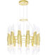 Croissant 24 Light 24 inch Satin Gold Chandelier Ceiling Light