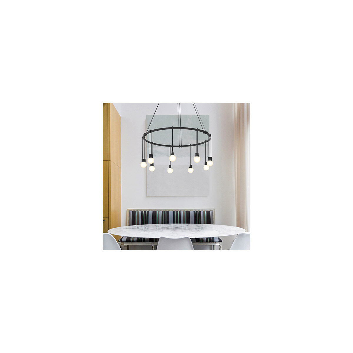 Suspenders LED 24 inch Satin Black Pendant Ceiling Light