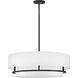 Graham 30 inch Black Indoor Semi-Flush Mount Ceiling Light, Convertible