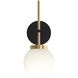 Rigsby 1 Light 7.5 inch Matte Black and Brushed Gold Wall Sconce Wall Light