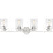 Marshall 4 Light 31 inch Polished Chrome Bathroom Vanity Light Wall Light, Essentials
