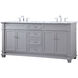 Wesley 72 X 21.5 X 35 inch Grey Vanity Sink Set in Gray