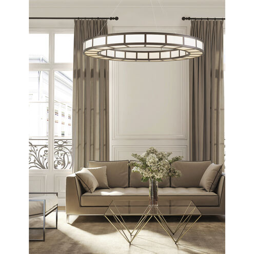 Carlyle LED 35.5 inch Classic Silver Chandelier Ceiling Light, Metro
