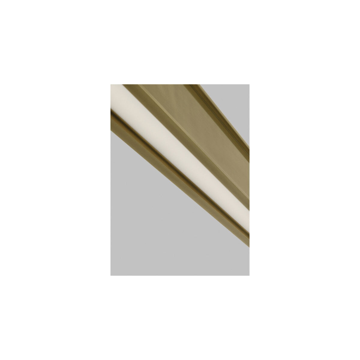 Mick De Giulio I-Beam LED 72.2 inch Plated Brass Linear Suspension Ceiling Light in 277V, Integrated LED