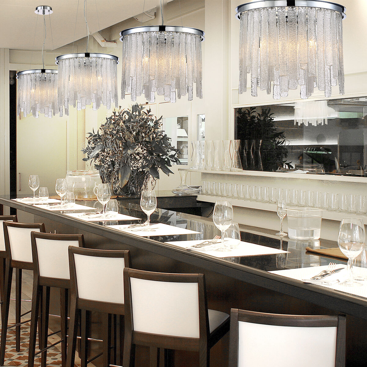 Candice 5 Light 22 inch Chrome Vanity Light Wall Light