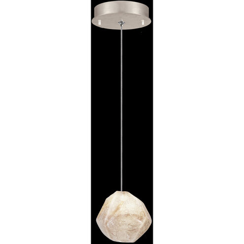 Natural Inspirations 1 Light 5.5 inch Gold Pendant Ceiling Light in Natural Quartz Studio Glass 0
