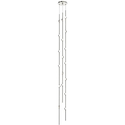 Constellation LED 6 inch Satin Nickel Chandelier Ceiling Light in 3000K, White, Standard Suspension