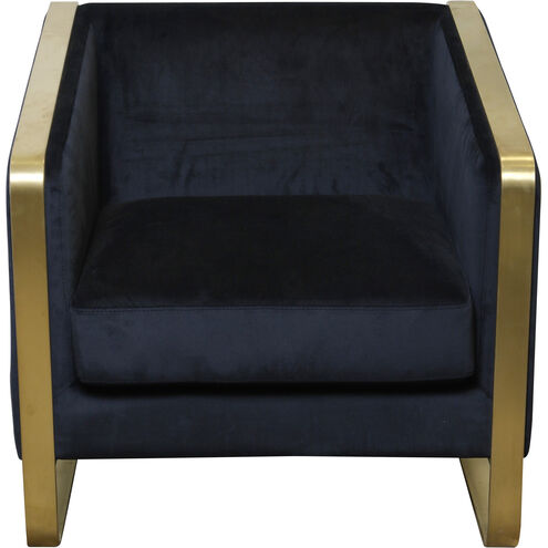 Seeley Black/Brushed Gold Accent Chair