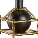Tai Fu 27 inch 100.00 watt Black and Gold Table Lamp Portable Light