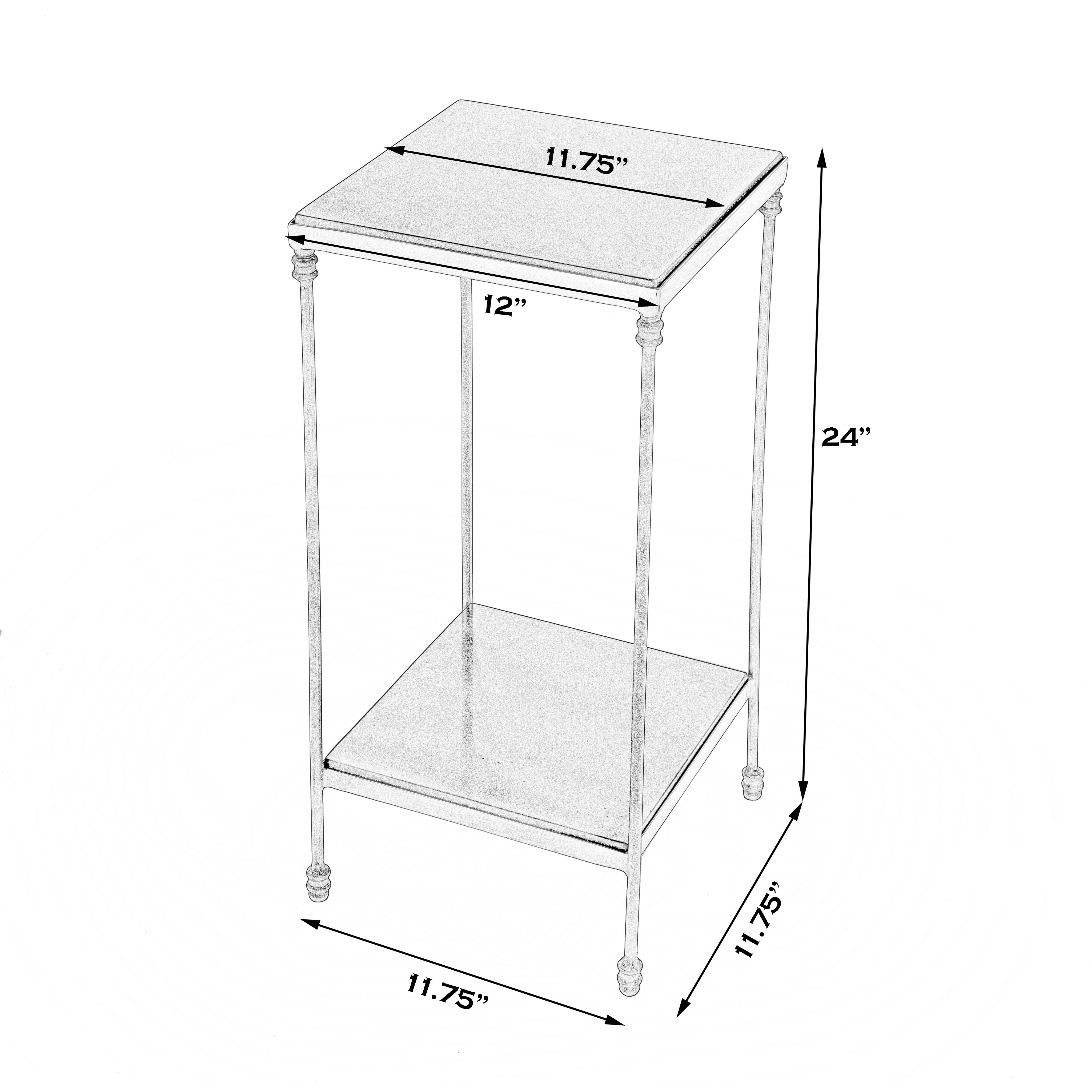 Imogen Iron and Granite Side Table in Black