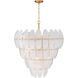 Marclaire 15 Light 32.75 inch Legacy Brass Pendant Ceiling Light in Clear Textured Handmade Glass