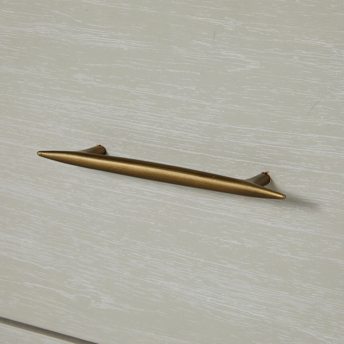 Crest Cerused White / Stained Brass Bookcase