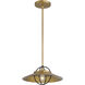 Newburie 1 Light 12 inch Legacy Brass and Dark Matte Black Pendant Ceiling Light
