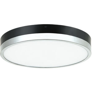 Tone LED 12 inch Black and Chrome Ceiling Mount Ceiling Light