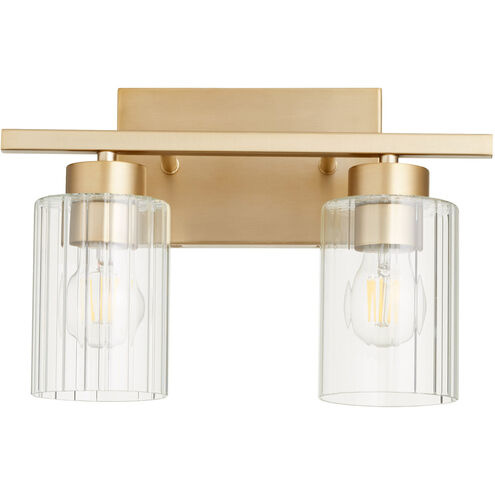 Ladin 2 Light 14 inch Aged Brass Vanity Light Wall Light