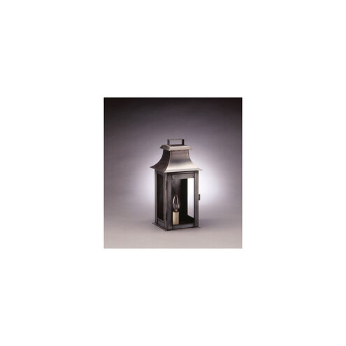 Concord 1 Light 13 inch Dark Brass Outdoor Wall Light in Clear Glass, One 60W Candelabra