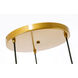 Gene 3 Light 17.3 inch Brass Pendant Ceiling Light