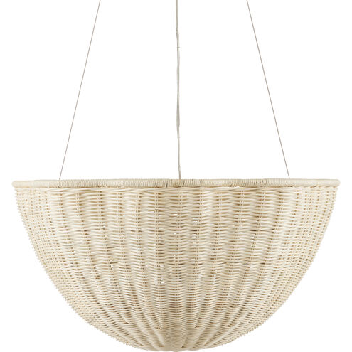 Telos 3 Light 25.75 inch Bleached Natural and Vanilla Pendant Ceiling Light