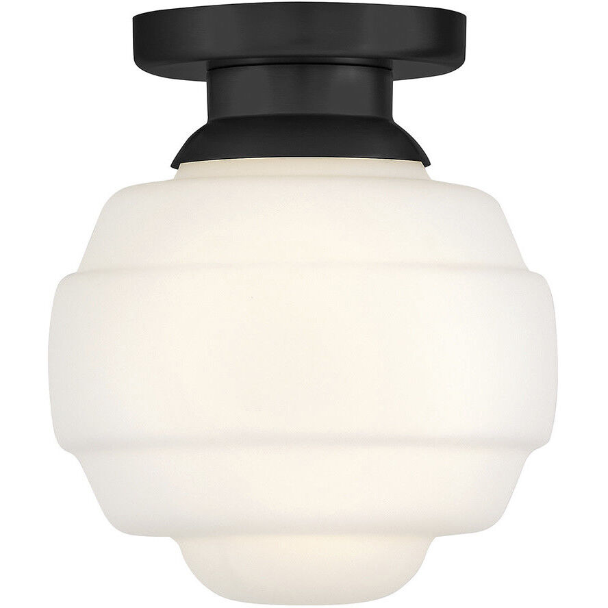 Penny 1 Light 9 inch Black Flush Mount Ceiling Light, Extra Small