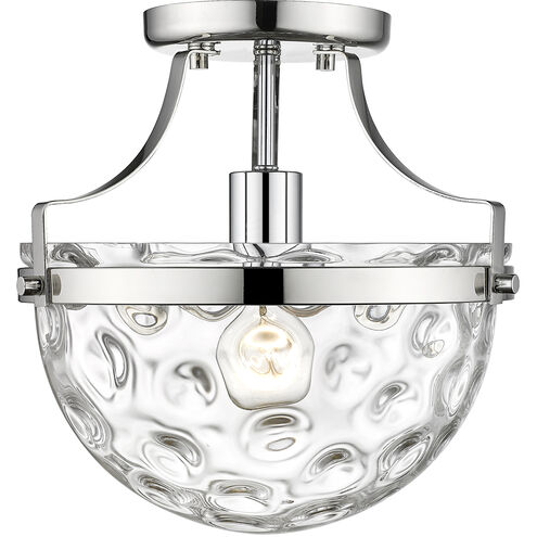 Quinn 1 Light 11 inch Polished Nickel Semi-Flush Ceiling Light